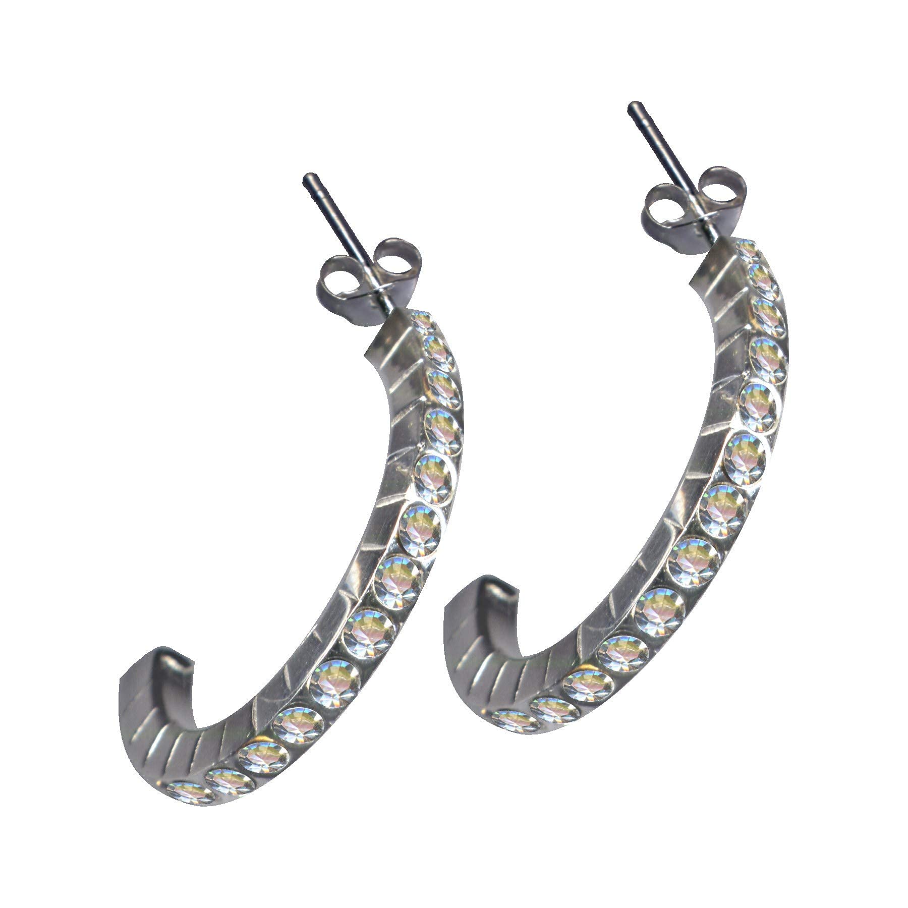 Orecchini a cerchio in argento Sterling 925, con zirconi e strass, per la speranza, il simbolo di emozione, il motivo, l'oggetto bianco, stravagante, alla moda, trasparente
