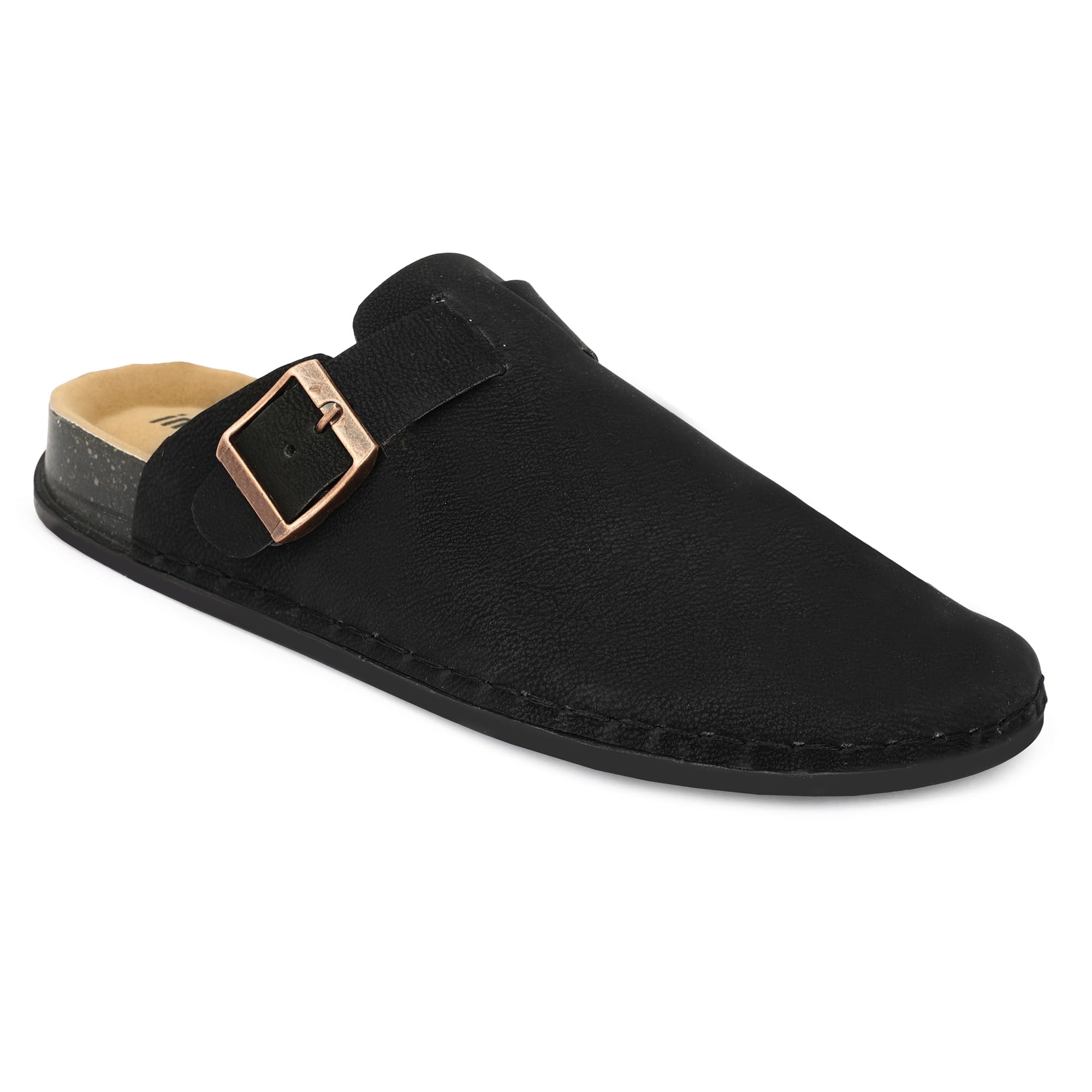 Women Solid Slip-On Sandals | Buckle Strap Comfort Clogs | Casual Flat Sandal for Women-image-31