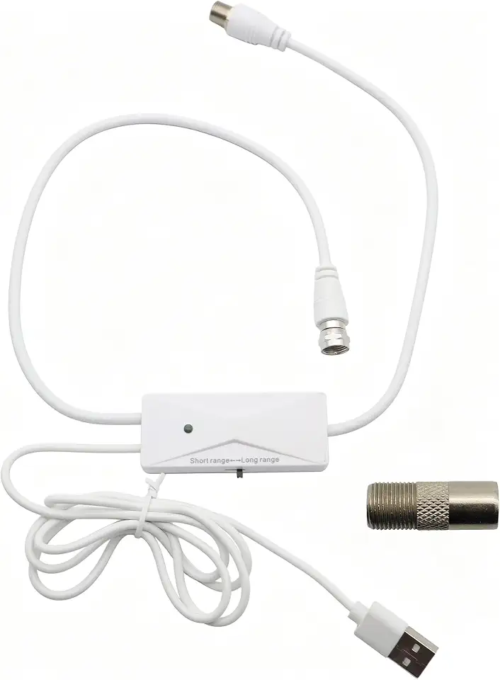 Amplificador de antena de TV com alto ganho de 29 dB, amplificador de sinal digital para recepção clara e estável, compatível com interior e exterior, alimentado por USB