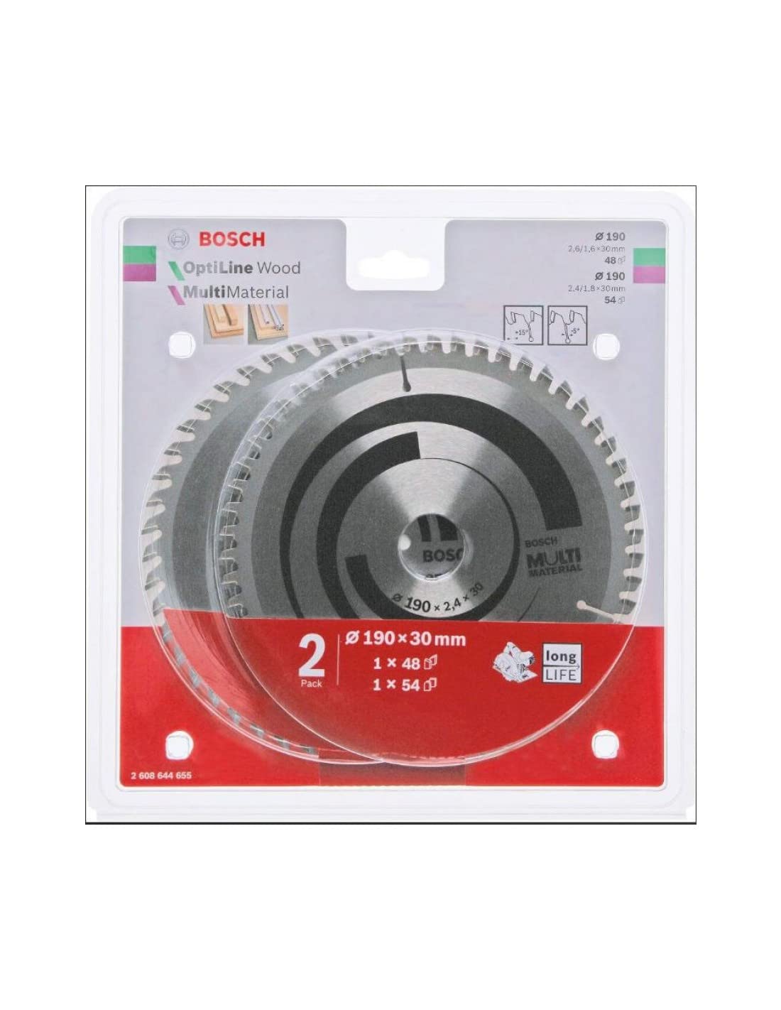 BOSCH 1 x Optiline Wood + 1 x set di lame Multi Material
