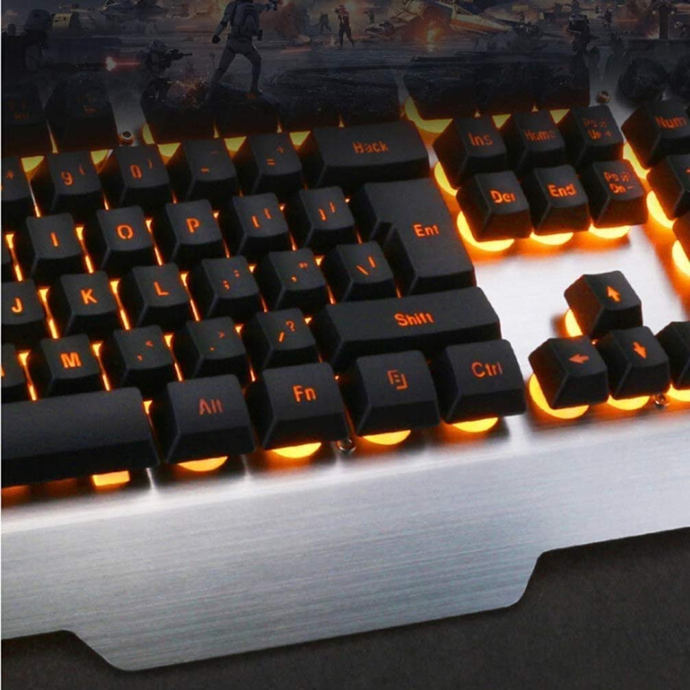 Wired Gaming Keyboard Mouse Combo LED Arcobaleno retroilluminato Tastiera da Gioco RGB Gaming Mouse Polso da Polso ergonomico 104 Tasti Tastiera Mouse per Windows & Mac PC Gamers