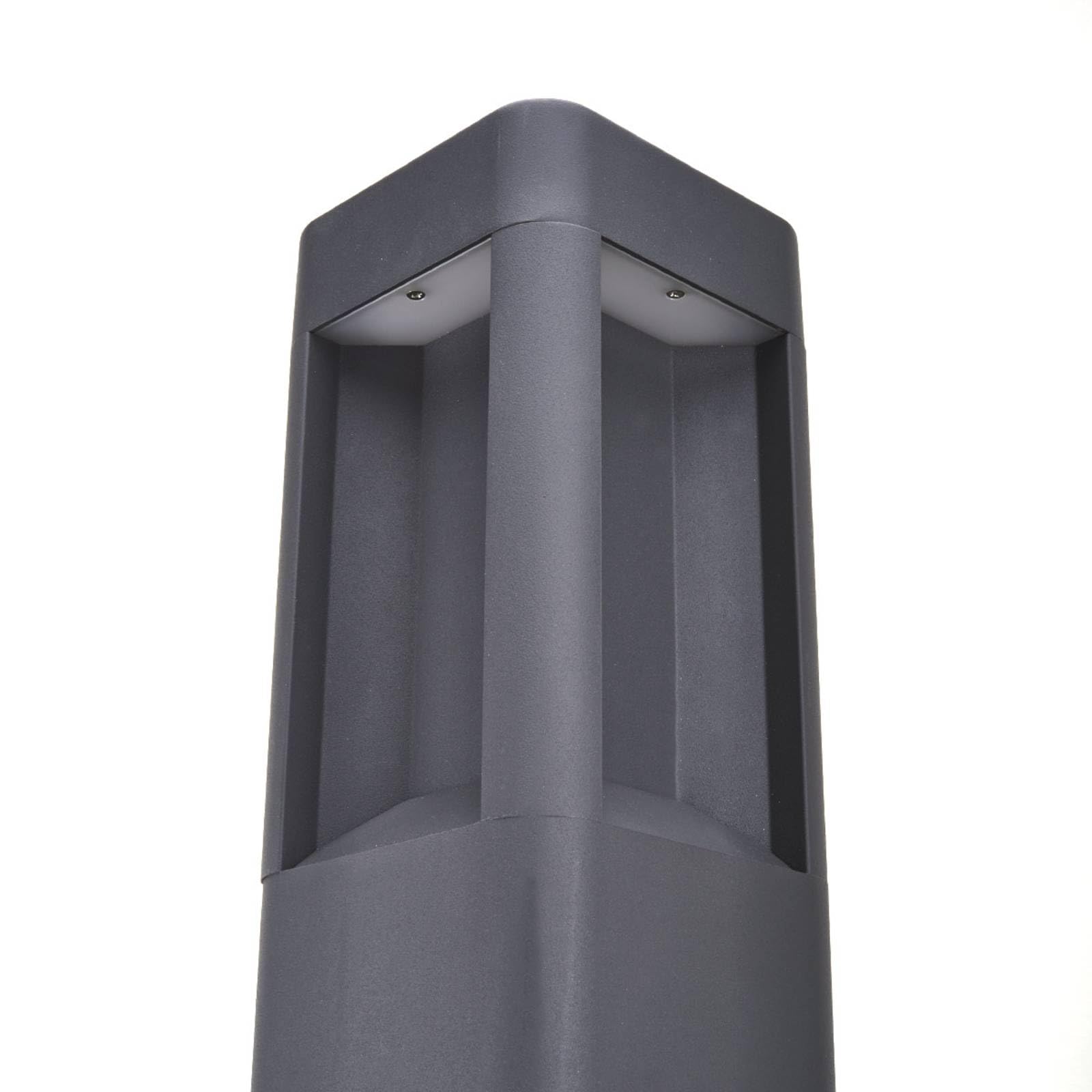 Lucande LED Wegeleuchte anthrazit 80 cm, Außenleuchte IP54 Pollerleuchte außen Gartenlampe Aussenleuchte Garten Außenstehleuchte Außenlampe