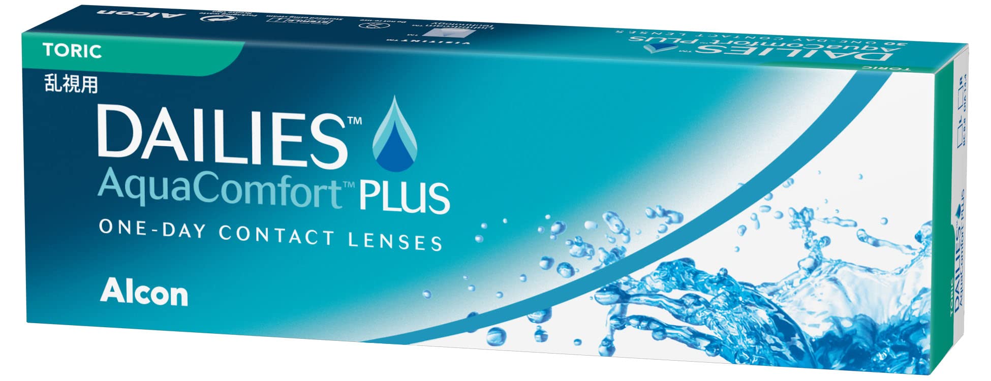Dailies AquaComfort Plus Toric lentes de contacto diarias | 30 lentes | R 8.8 mm | D 14.4 mm | cilindro -00.75 | eje 90 | -01.75 dioptrías