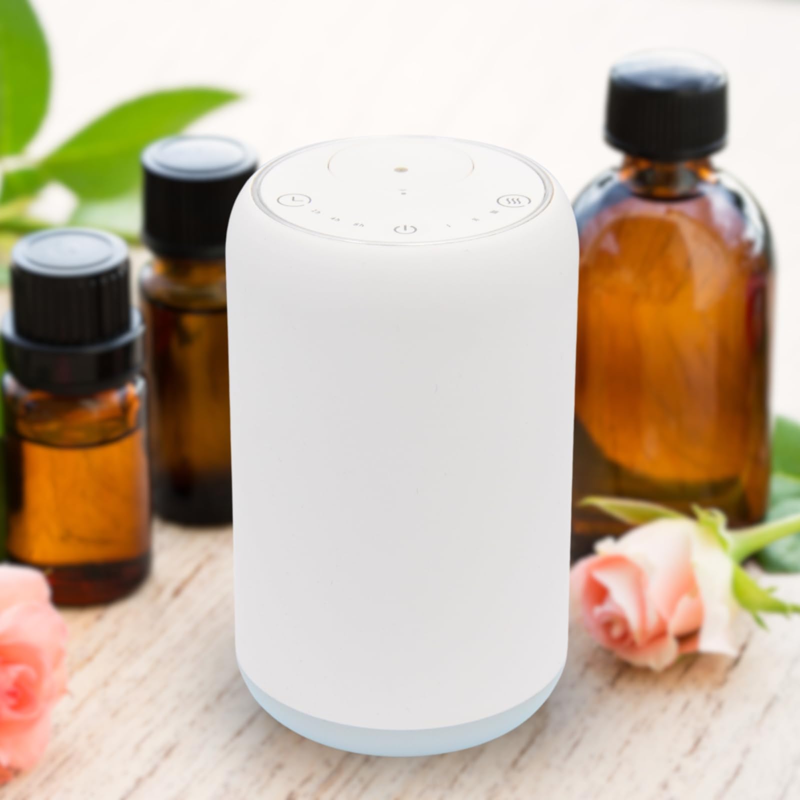 Zen’Arôme Diffuseur d’Huile Essentielle par Nébulisation Nomade Movisia V2, Surface de Diffusion jusqu'à 80 m², Boutons tactiles, Batterie Rechargeable, sans Fil, Lumière LED Intégrée