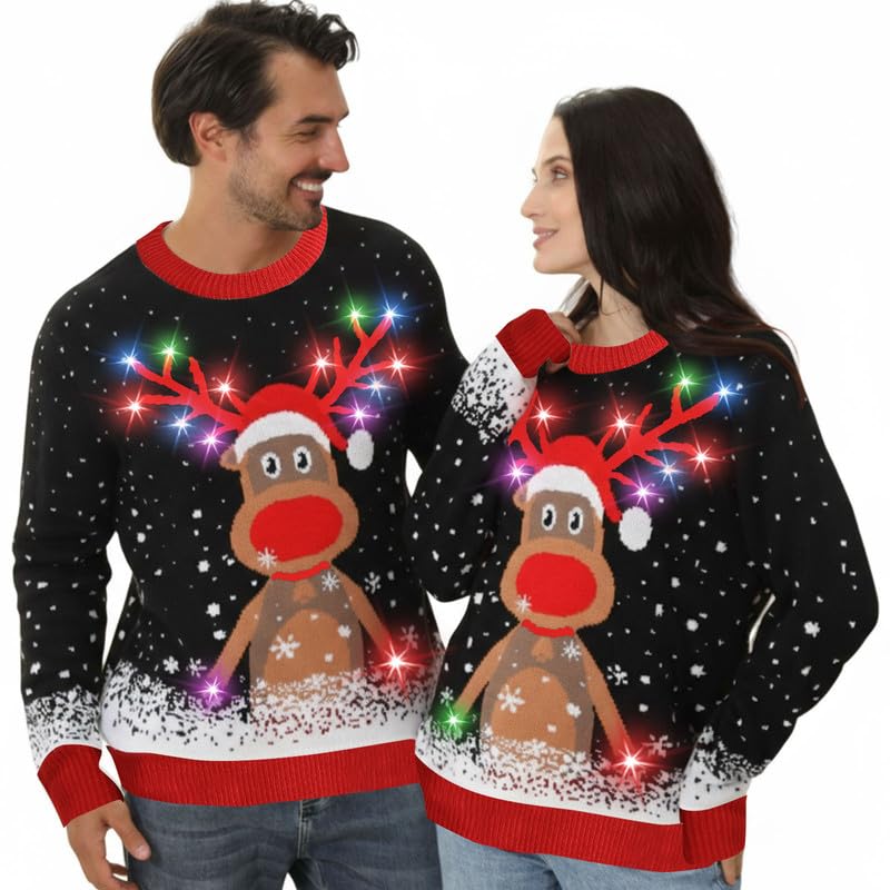 Kouric Ugly Christmas Sweater Herren Damen, hässliche...