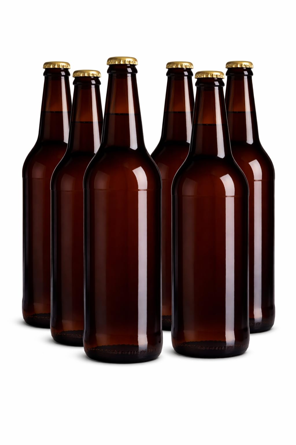 made in home - Set - botellas de cerveza de 500 ml + cierres dorados de 26 mm (48)