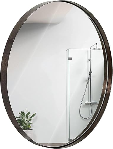 Hamilton Hills - Espejo de pared de metal contemporáneo con marco de cristal y esquinas redondeadas disponible en Yaxa Peru