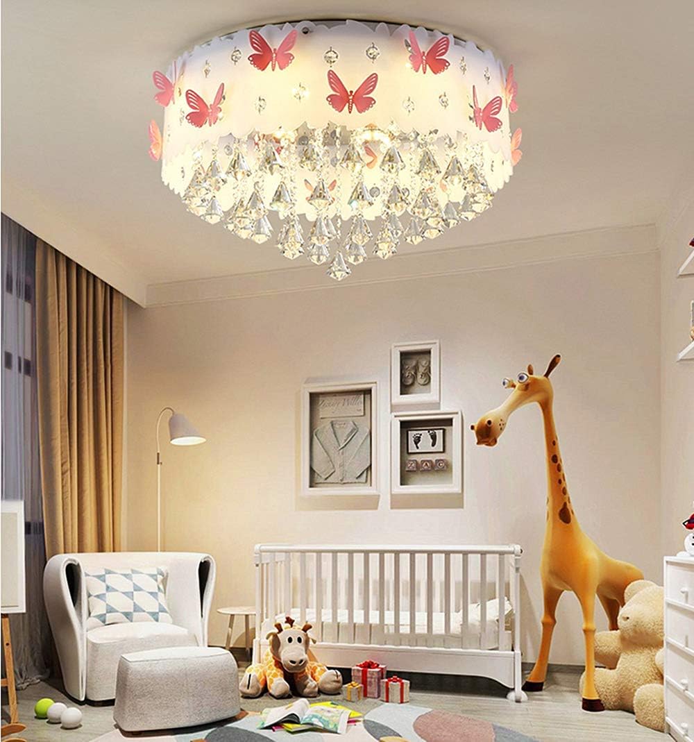 Buу 1 gеt 1 🔥 LAKIQ Modern Girl’s Bedroom Flush Mount Ceiling Lighting Fixture Lovely Pink Butterfly LED Crystal Chandelier Drum Shade Close to Ceiling Light for Girls Kids Room Foyer Living Room Bеѕt Cуbеr Dеаlѕ 🔥 LAKIQ Modern Girl’s Bedroom Flush Mount Ceiling Lighting Fixture Lovely Pink Butterfly LED Crystal Chandelier Drum Shade Close to Ceiling Light for Girls Kids Room Foyer Living Room