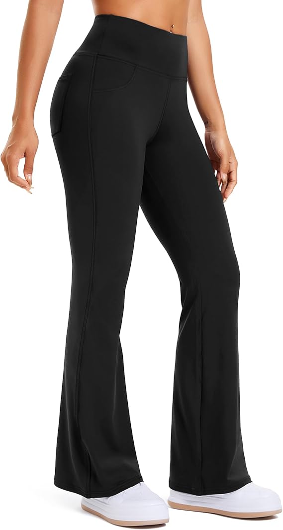 DemonQueen Women&#39;s Flare Yoga Pants，High Waisted Tummy Control Fitness Yoga Pants，Bootcut Pants for Women