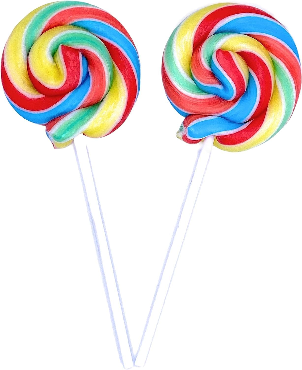 30 X Rainbow Wheel Lollies - Swirl Lollipops - Rainbow Lolly - Party ...