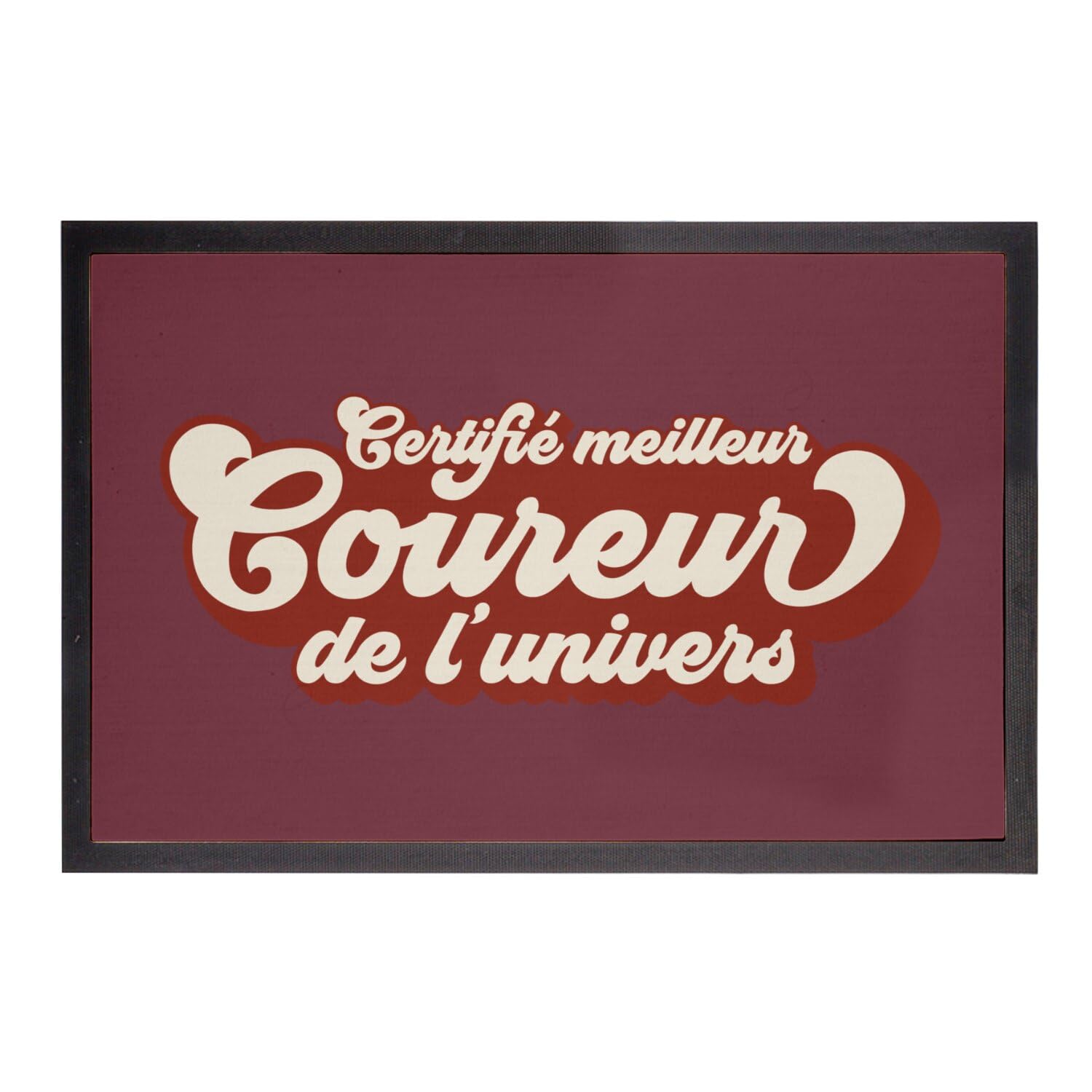 Paillasson course à pied rouge anti-poussière 60x40 cm pour cycliste et marathon