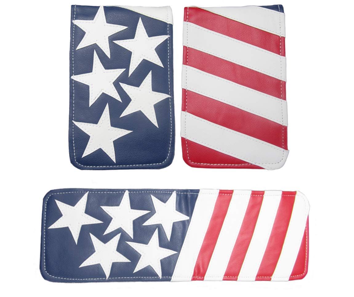 Sunfish Leather Golf Scorecard and Yardage Book Holder Uncle Sam