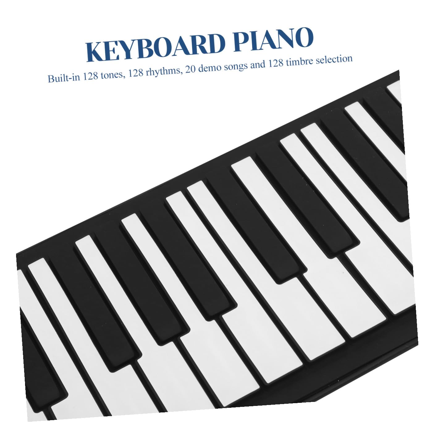 Vaguelly Pianoforte Effetto Vibrato 61 Tasti Elettronico Portatile in Silicone Programmazione e Ingresso Audio Mp3 per Ragazzo Ragazza