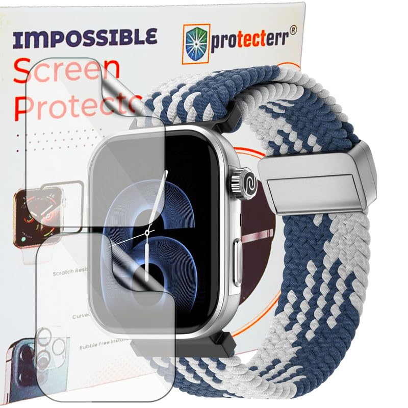 Image of 2 Pack | Screen Protector Guard for Noise Pro 6 | 1.85 inch | Smartwatch - Flexible & Ultrathin TPU Film, 9H Scratch Resistant, Bubble Free - Not a Tempered Glass