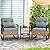 YITAHOME 3-Piece Outdoor Rocking Chair Bistro Set, Patio Wicker Rocking Chair Conversation Set with Glass Coffee Table & Soft Cushions for Balcony, Lawn and Porch Poolside (Light Brown+Gray)