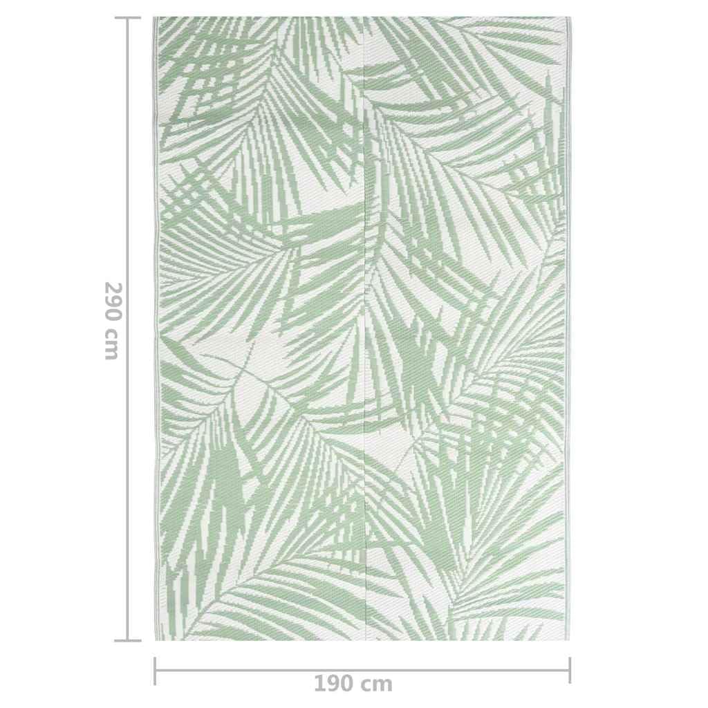 Outdoor-Teppich ARAKIL Grün 190x290 cm Polypropylen Gartenteppich Balkonteppich Terrassenteppich Campingdecke Picknickdecke für Garten Balkon und Poolbereich