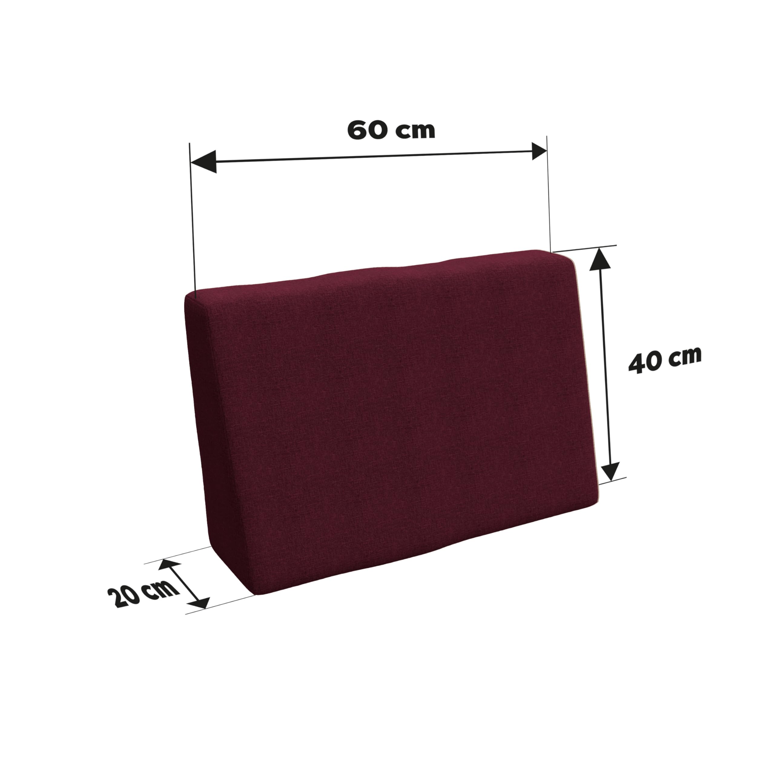 POKAR Euro Pallet Seating Set of 2: 1x seat cushion 120x80cm + 1x back cushion 120x40cm, cold foam, removable covers, Home Garden Furniture DIY, indoor outdoor pillow, without pallets, Beige — view 233