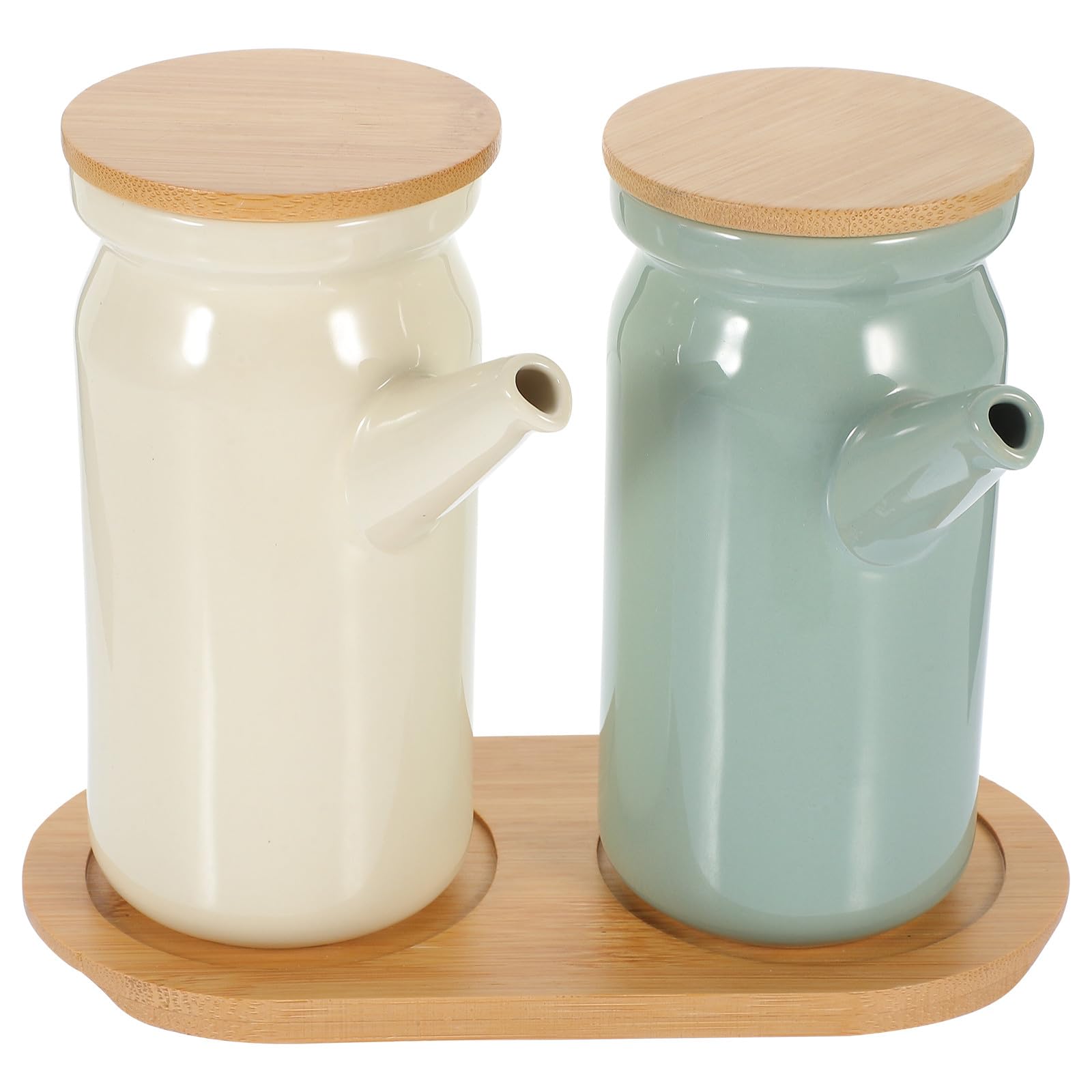 Bouteilles céramique pour sauces et huile TOYANDONA avec base