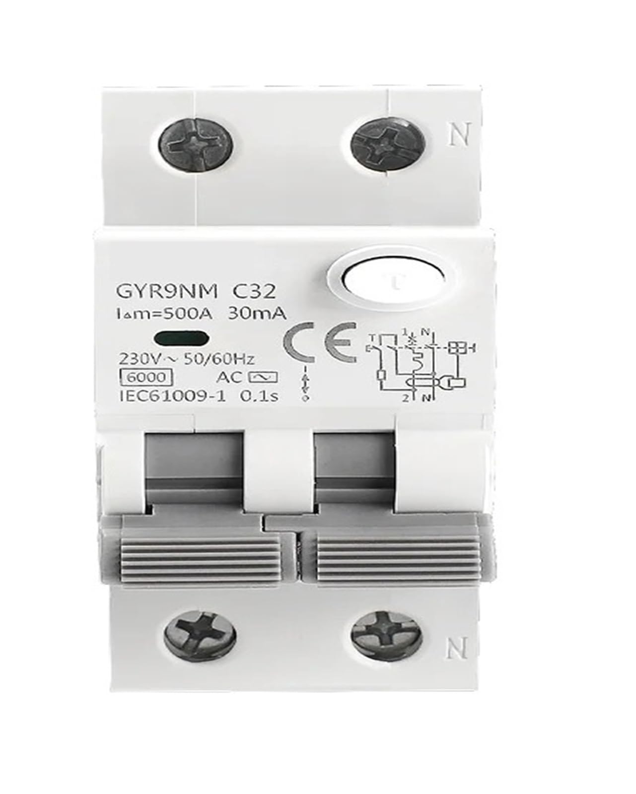 Disjoncteur différentiel Type AC 2P 30mA 40A pour tableau électrique - 4
