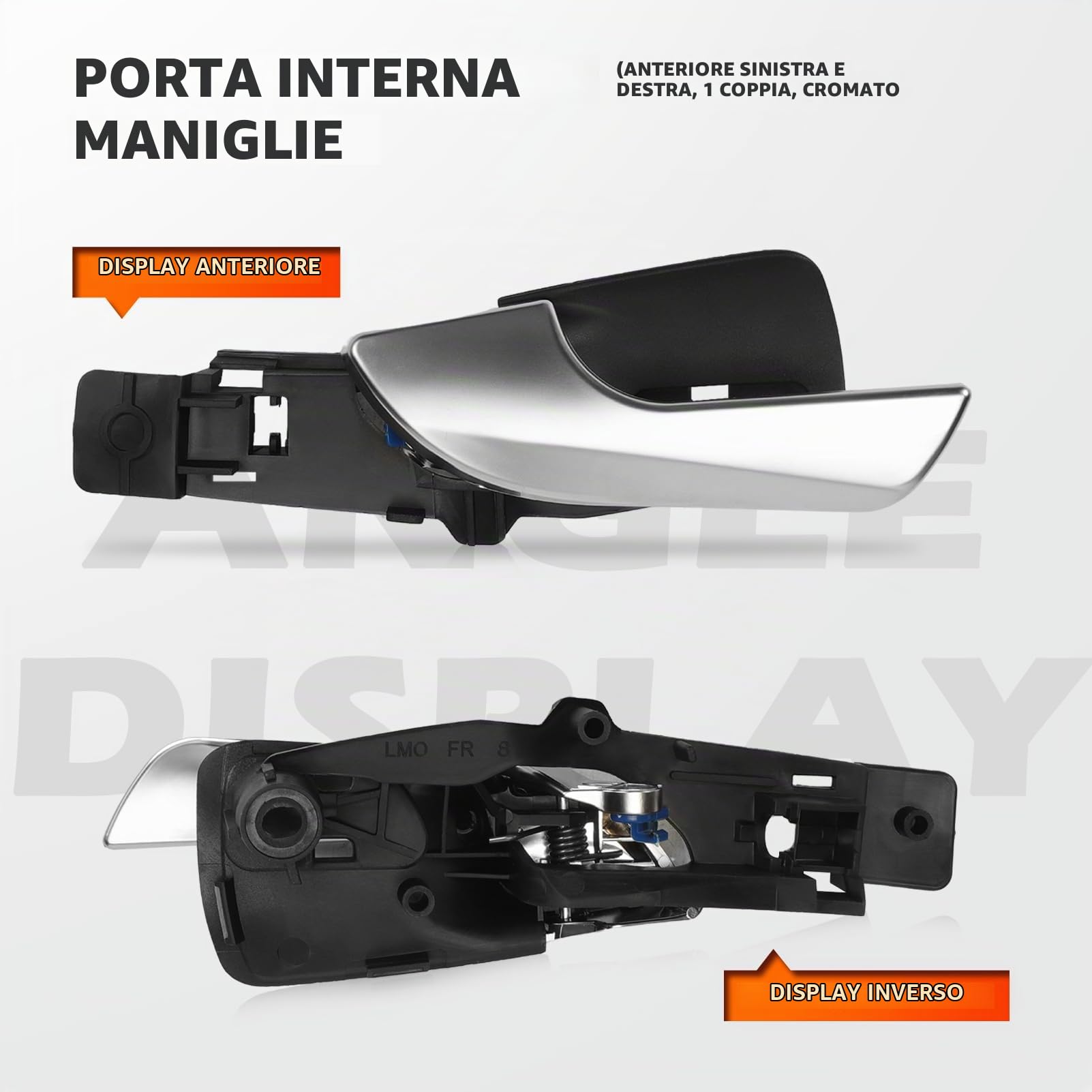 KASturbo - 1 coppia di maniglie interne per porte interne per Romeo Giulietta dal 2010 in poi 156092167 156092165 anteriore sinistro e lato destro maniglia interna