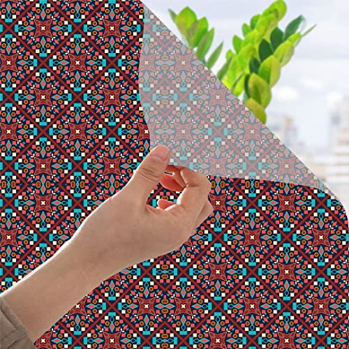 Image of CVANU Window Film Privacy Heat-UV Protection Self-Adhesive Window Glass Film Viny Sheet Multicolor Size(23inch X 60inch) C164