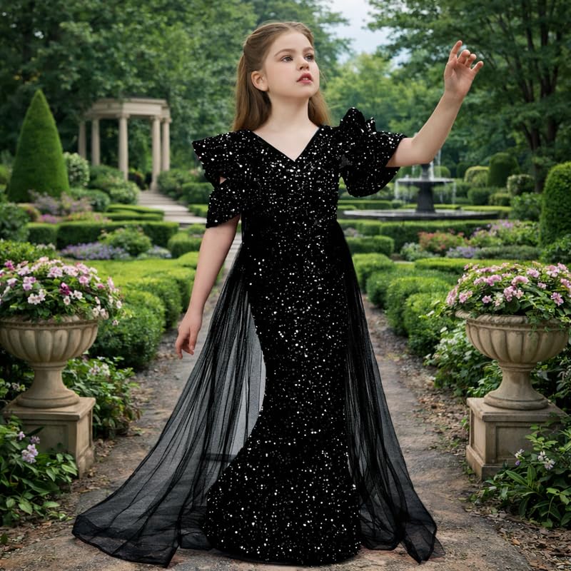 Image of Girls Viscose Western One Piece | Designer Frock for Kids | Solid Work | Toddler Frock Dress | Birthday Party Dress for Girls