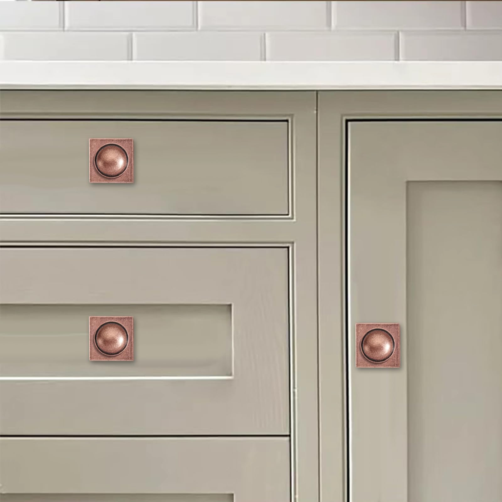KHTUMEWARE-270+323 Round Knob, Antique Copper, 2-Pack in Antique Copper — KHTUMEWARE