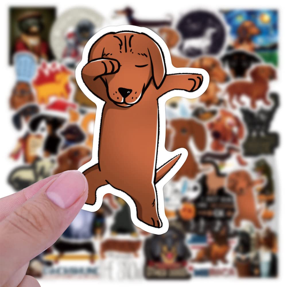 50Pcs Dachshund Stickers, Cartoon Dog Stickers Pack - Image 3