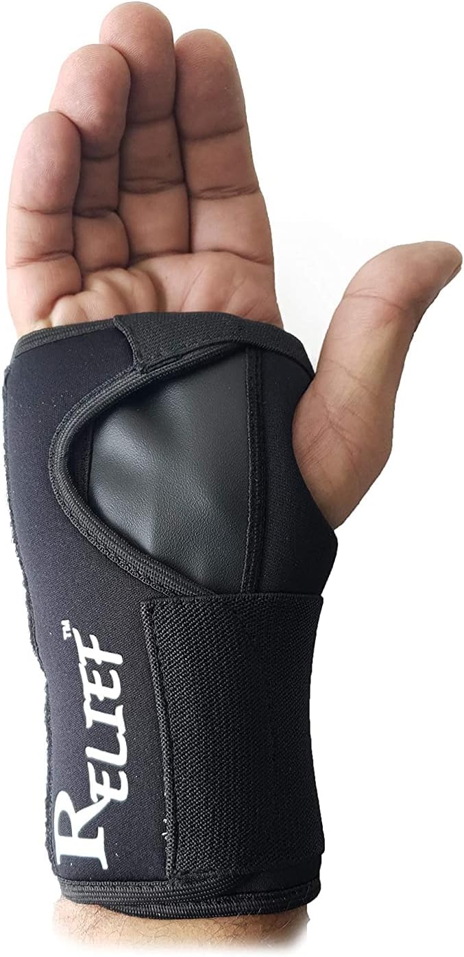 Relief Carpal Tunnel Wrist Brace with Adjustable Straps & Thumb Support | Medical-Grade Splint for Pain, Tendonitis & Sprain Recovery | Breathable Wrist Support for Men & Women (Right)