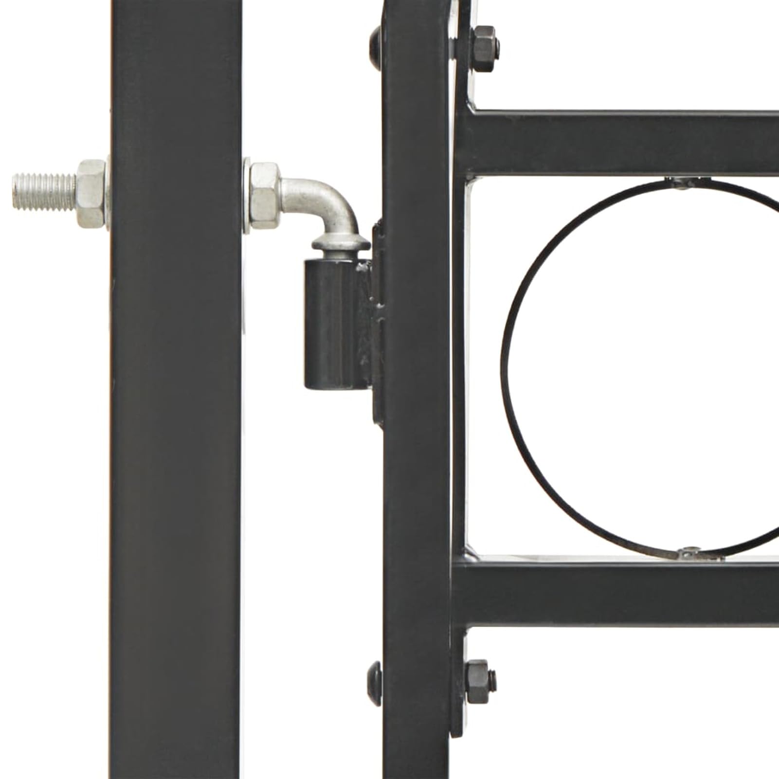 Puerta de jardín con Arco Superior 100x125 cm Acero Negro, Puertas para Jardin, Puertas De Exterior, Valla Jardín, Rejas para Puertas De Entrada