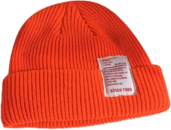 Amazon ニット帽 メンズ 厚い ショートワッチキャップ レディース 浅め ビーニー帽 ボーダーニットキャップ イスラムワッチ帽 メンズ 大きめ カプッチョリッド 無地 オレンジ ニット 通販