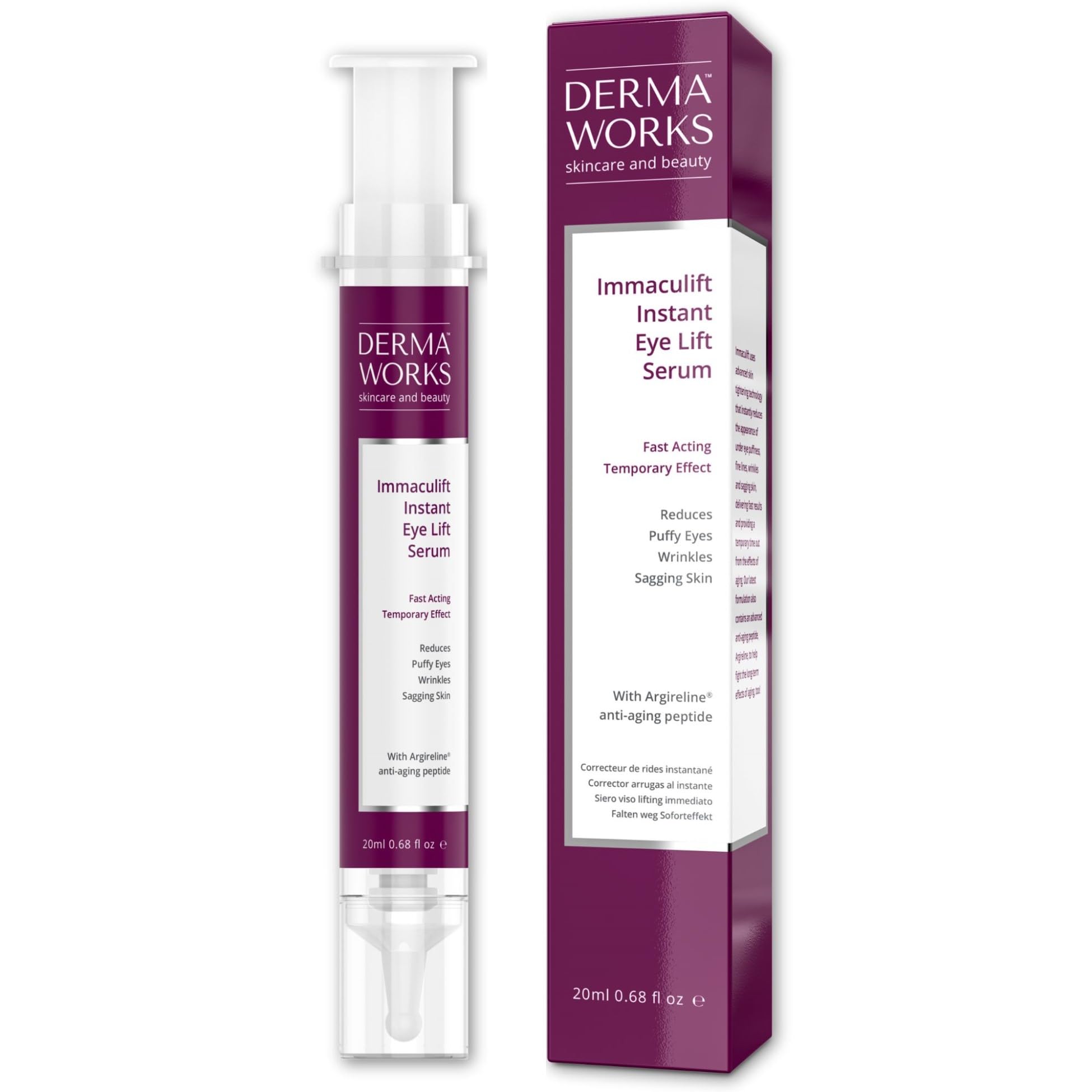 IMMACULIFT Instant Face Tightening Cream, Eye Cream for Dark Circles and Puffy Eyes, Temporary Eye Tightener