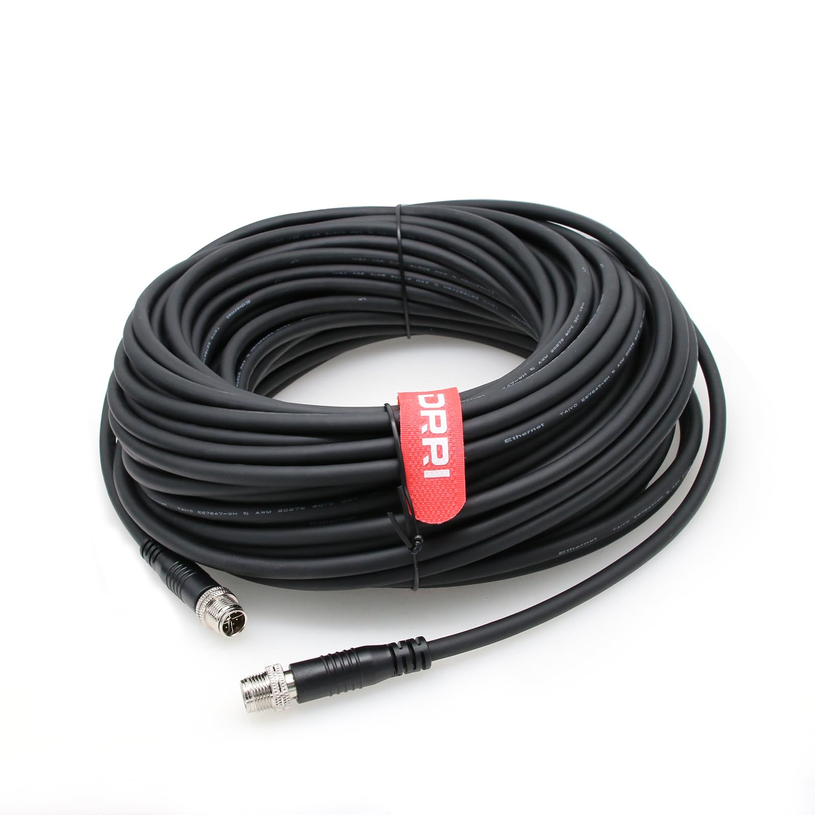 Wytrzymały kabel przedłużający CAT 6 z kodem X męski do M12 X-Coded męski, ekranowany kabel przedłużający CAT 6 do zastosowań w sieciach przemysłowych na zewnątrz