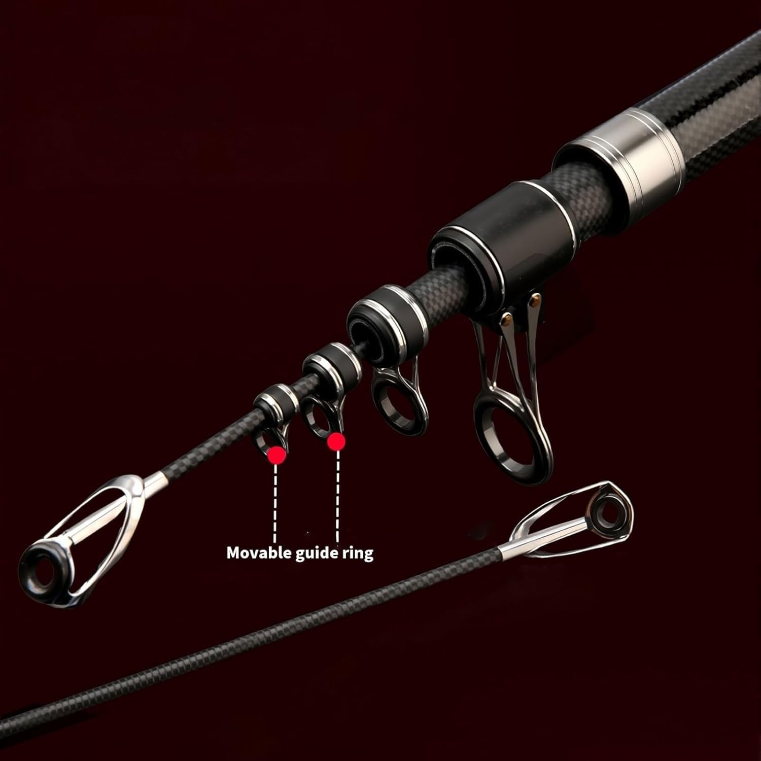 Canna da Pesca Portatile in Fibra di Carbonio, Canna telescopica ultraresistente e Ultraleggera per la Pesca in Acqua Dolce e in Mare(4.2m)