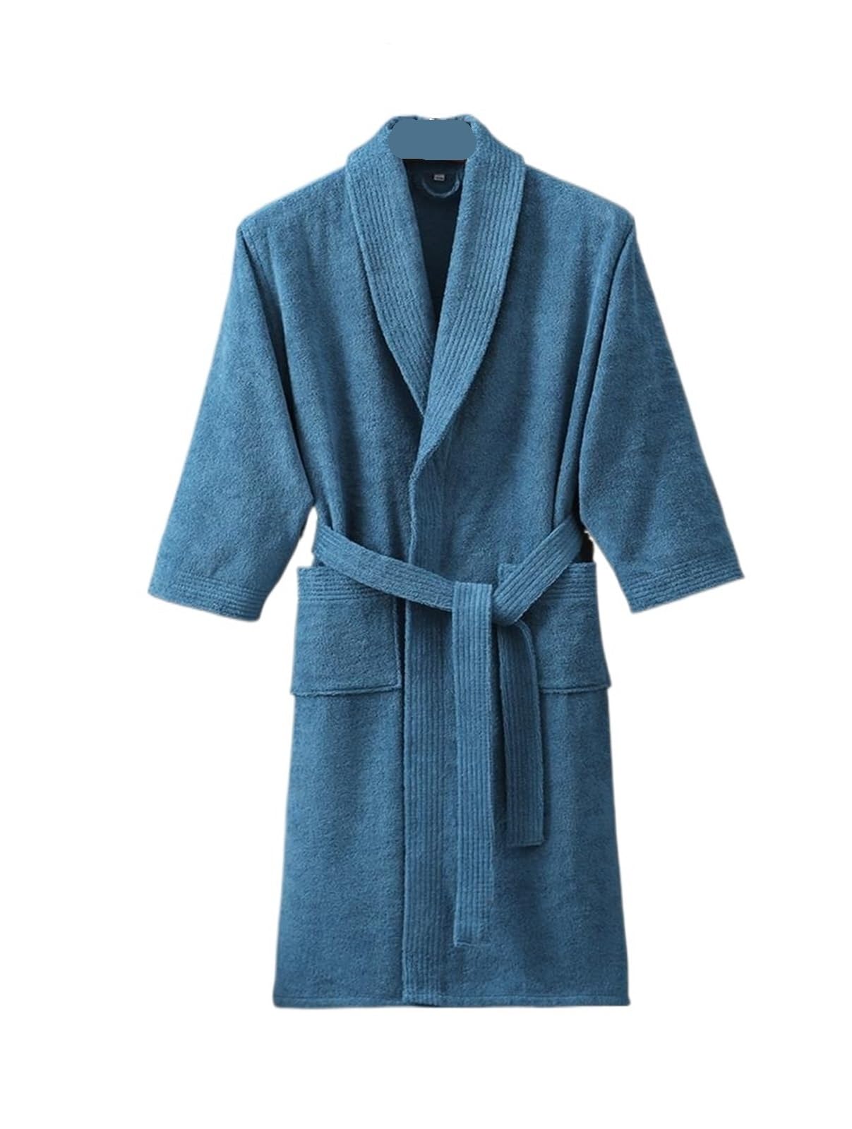JMORCO Towel Robe Cotton Couples Robe Women And Men Water Uptake Bathrobe Nightgown Soft Home Clothes Solid Robes
