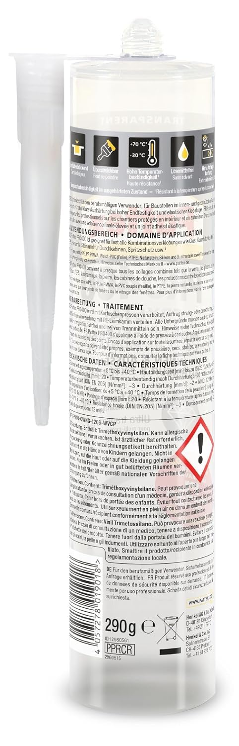 Pattex PRO 400 3er Set | Kraftvoller Montagekleber für innen & außen – extra starke Klebeleistung für anspruchsvolle Bau- & Renovierungsarbeiten