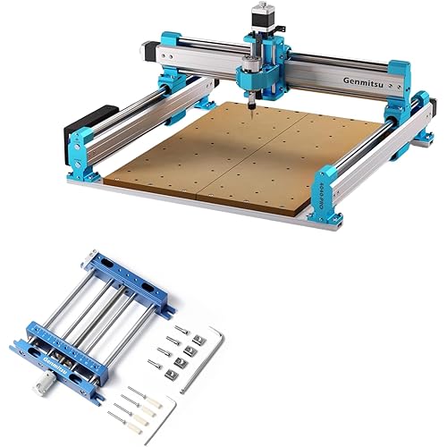 Genmitsu CNC Router Machine 4040-PRO for Woodworking + Upgrade Aluminum Bench Vise Clamp