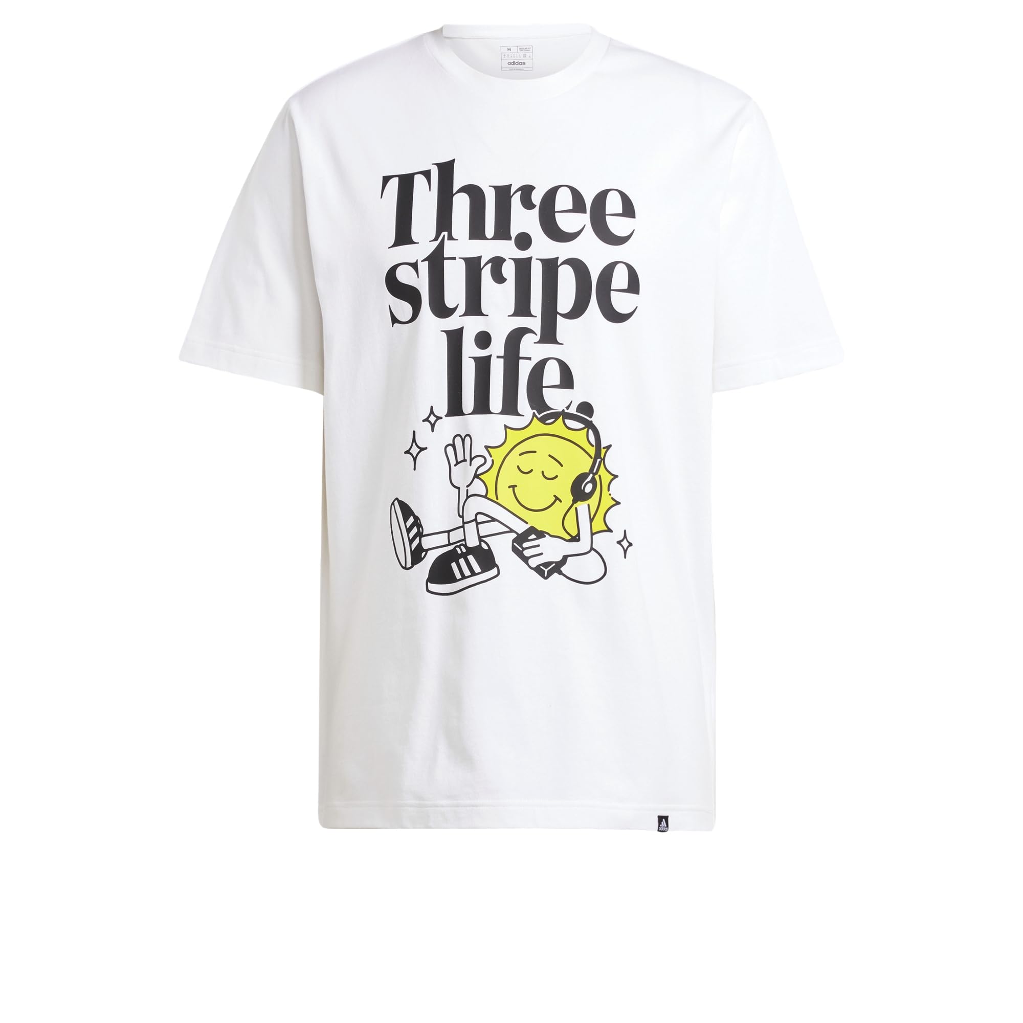 adidas Men's Positivity Graphic TEE, White, L