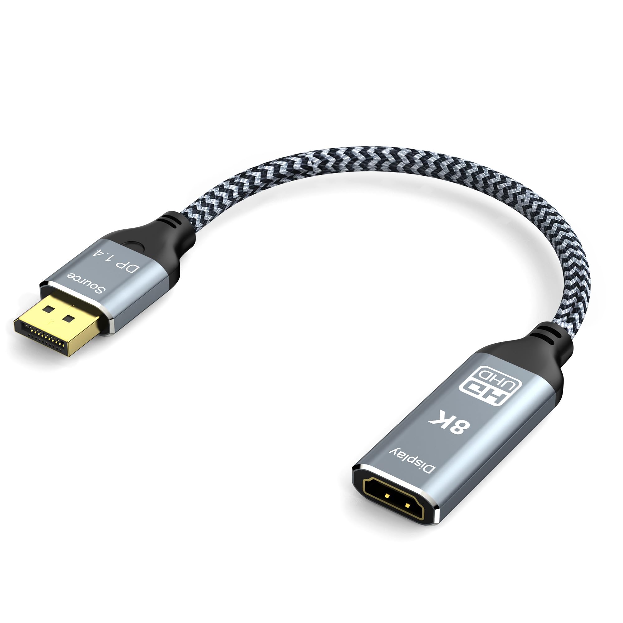 Adaptador DP a HDMI 8K para conectar tu PC gaming de alta gama al televisor del salón 8