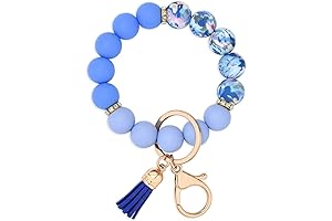  silicone Beaded Keychain Wristlet for Women