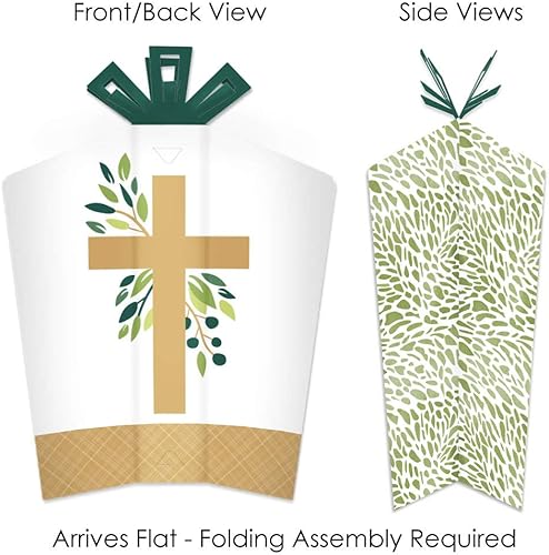 Miniatura 2 de Big Dot of Happiness Elegante cruz Decoración de mesa Centros de mesa plegables para fiestas religiosas 10 unidades
