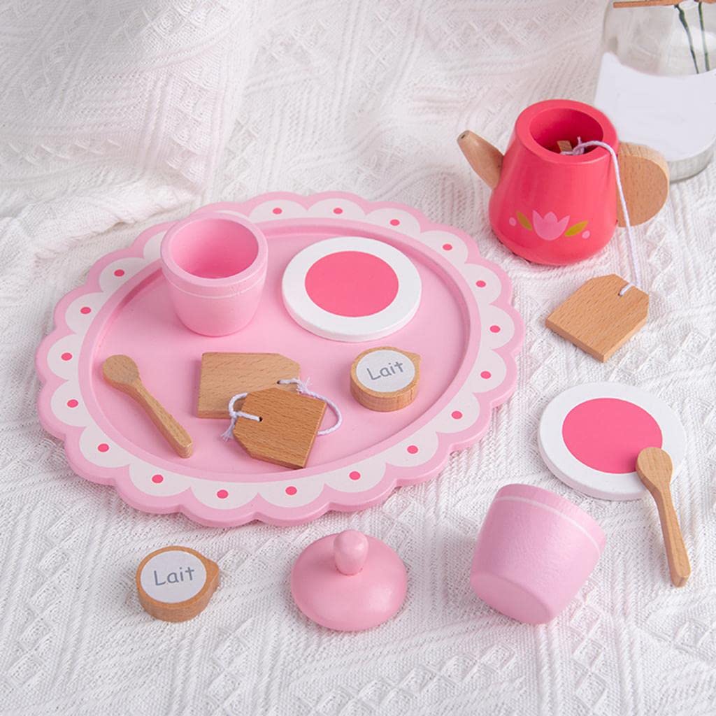 Generic Set di Cibo per Bevande Al Latte in Miniatura per Casa Delle Bambole Da 12 Pezzi per Bambole, Tè rosa, Taglia unica