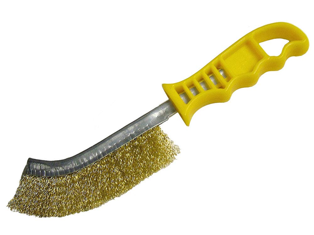 Faithfull Faiwbhandb Wire Scratch Brush Brass Yellow Handle 5023969258973