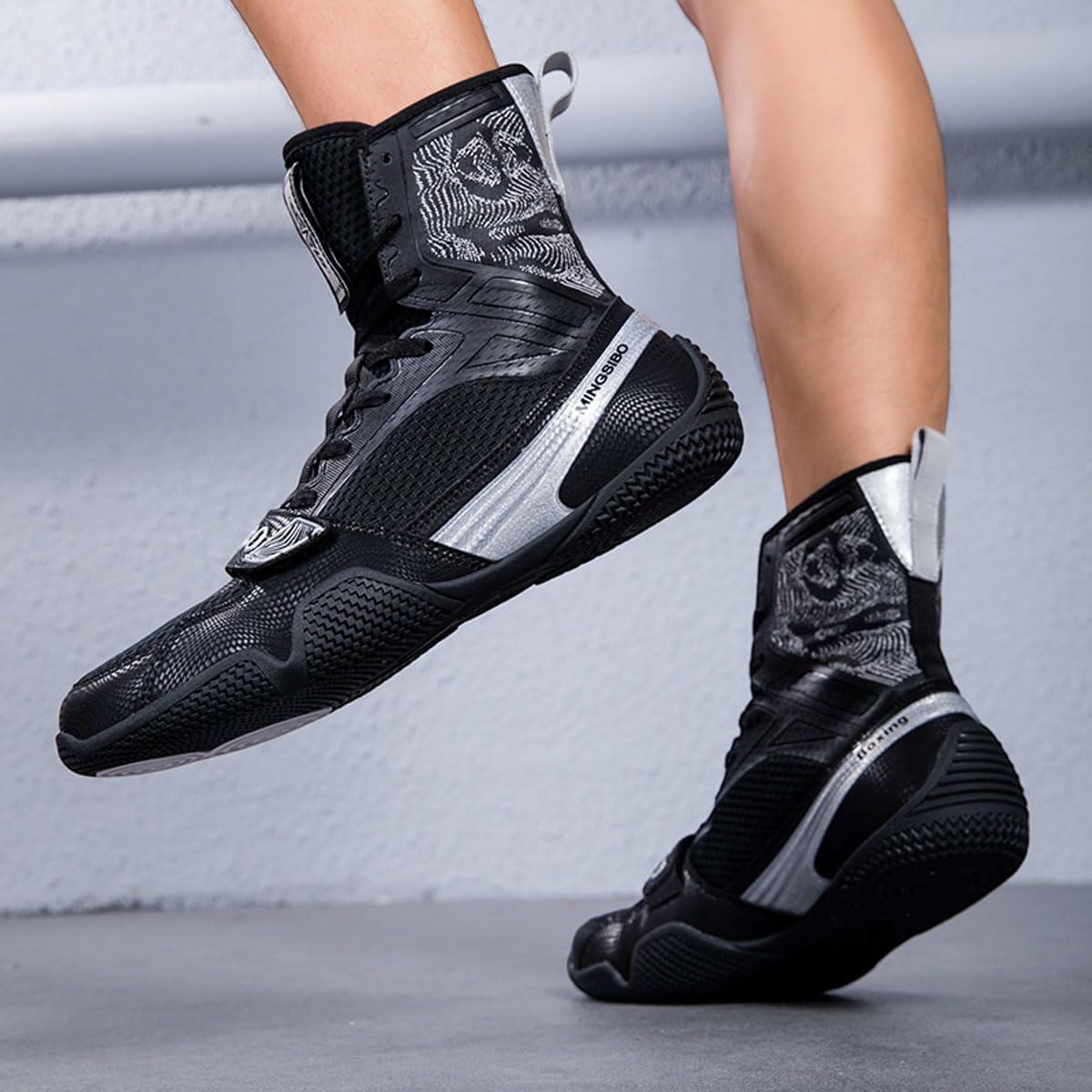 Scarpe da boxe unisex, da competizione, traspiranti, da combattimento e da combattimento
