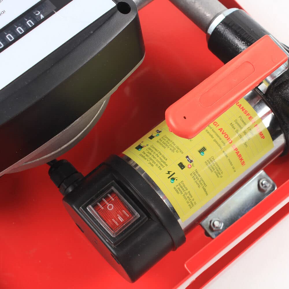 Pompe diesel, pompe à huile chauffante auto-amorçante, pompe à carburant avec compteur, 45 l, 175 W, pompe d'aspiration d'huile 12 V, avec protection contre la surchauffe