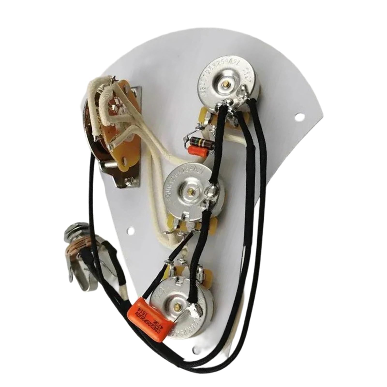 La Haz De Cables 1V2T De La Guitarra De La Sola Bobina De Alnico 5 Equipó De Los Potenciómetros 250K | Arnés de guitarra(White)