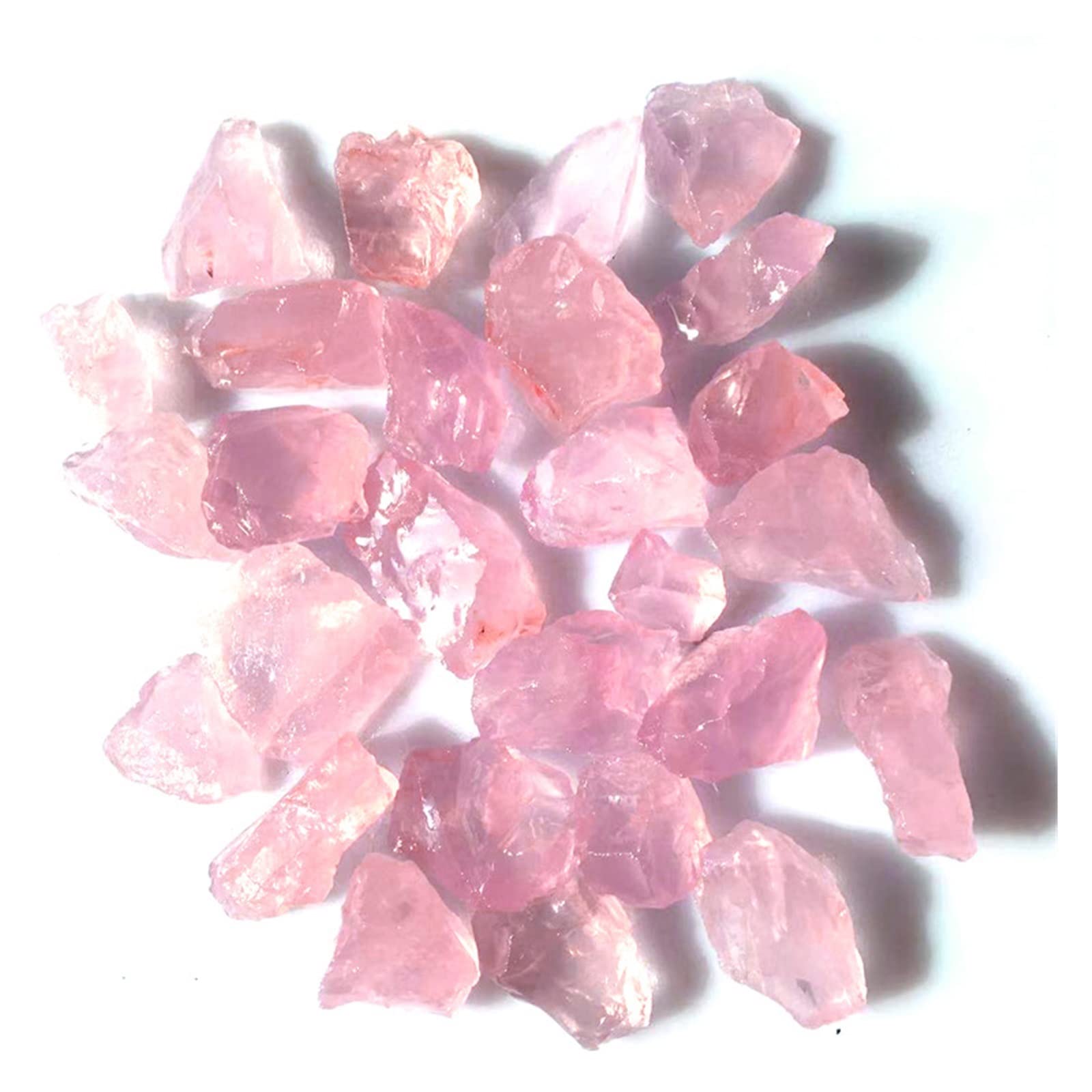 VENSen CASE Natural Pink Quartz Crystal, Stone Rock Mineral Specimen Stone,DIY Pendant Hand Carved Material Decorative Crystal (Color : 1000g, Size : 2.5-5cm)