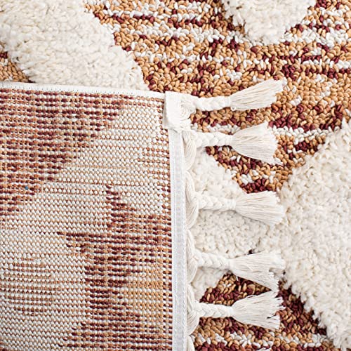 Tapete decorativo rectangular 5'3" x 7'6" Rust/Ivory miniatura 7