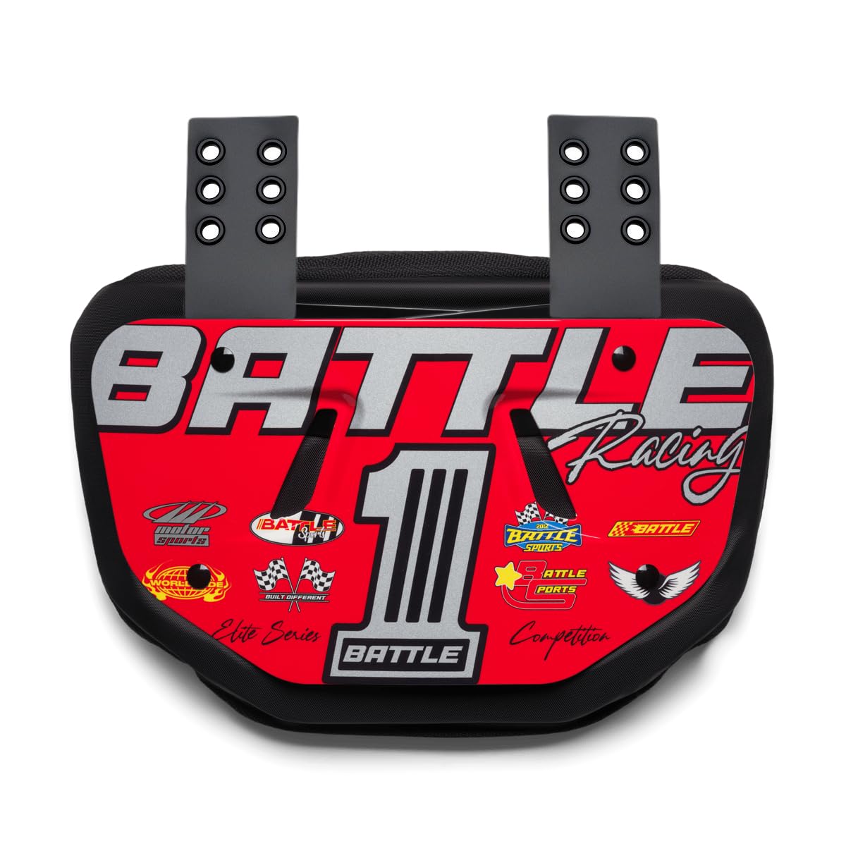 Battle Sports Novelty Football Back Plate, Kids, Adults, Racing Pink, Youth