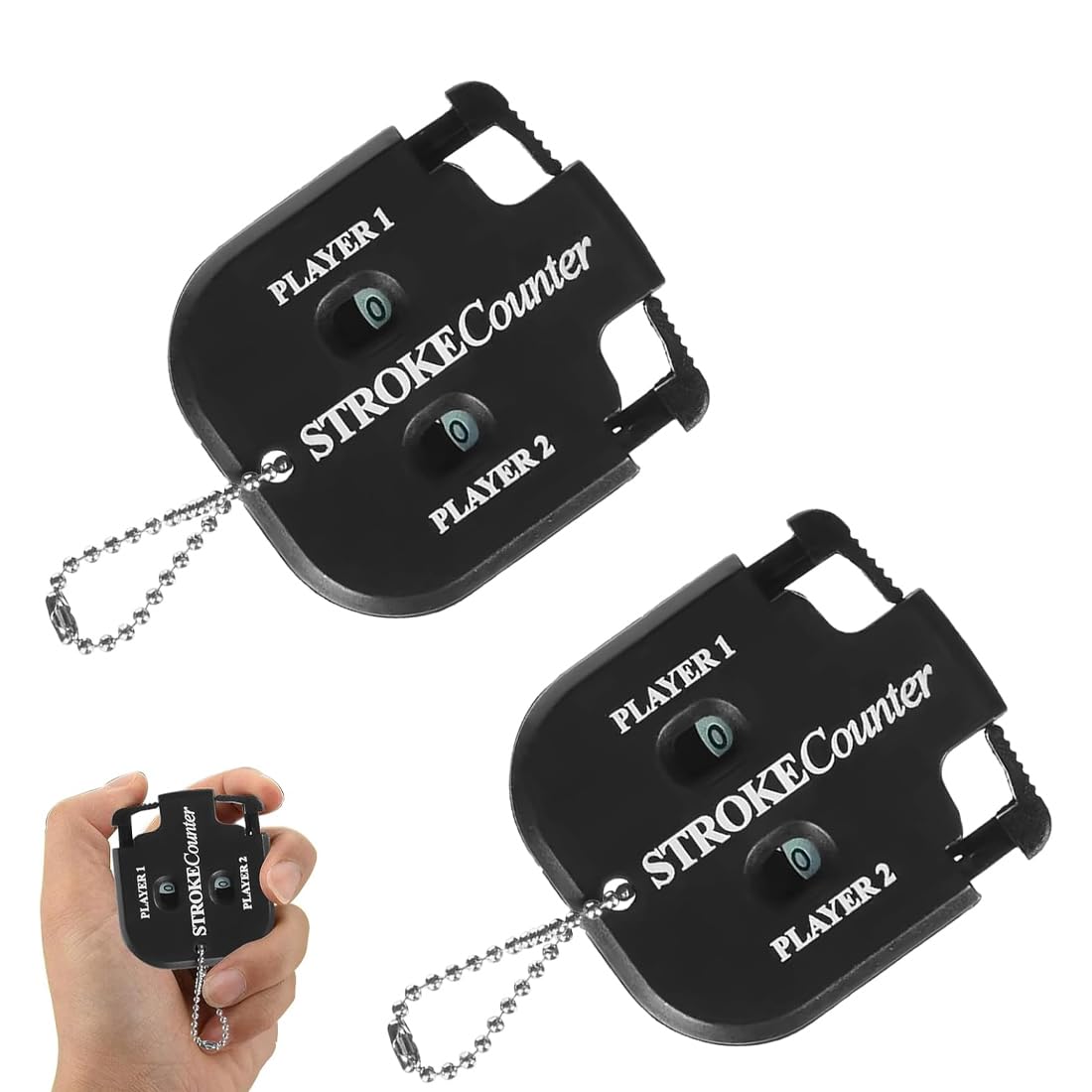 Contapersone Golf Portachiavi Conta Colpi Manuale 2 Pcs